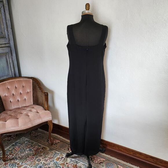 Vintage Patra Sleeveless Maxi Dress Black Size 16 - Picture 5 of 12